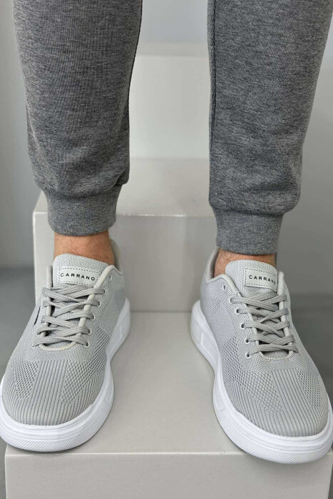 SIMPLE LACING PLATFORM MEN SNEAKERS LIGHT GREY/GZ - 2