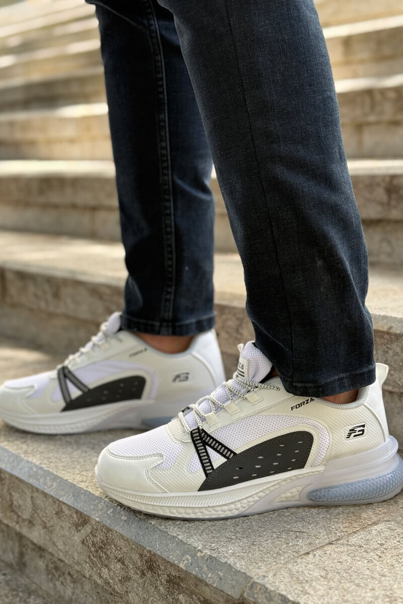 SIMPLE LACING PLATFORM MEN SNEAKERS WHITE-E BARDHE - 2