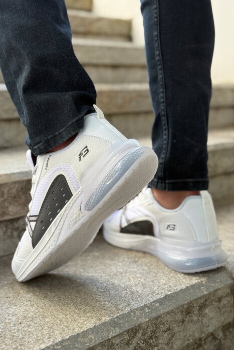 SIMPLE LACING PLATFORM MEN SNEAKERS WHITE-E BARDHE - 3