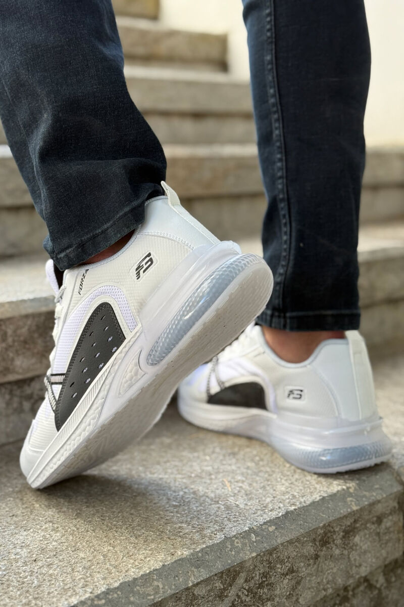 SIMPLE LACING PLATFORM MEN SNEAKERS WHITE-E BARDHE - 3