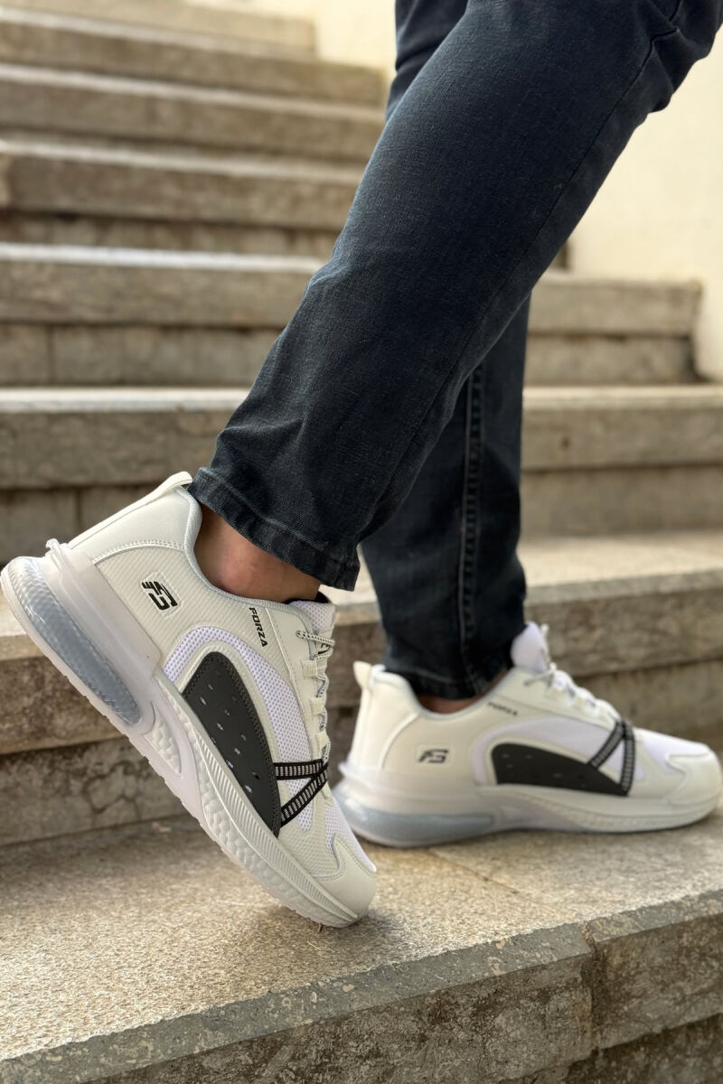 SIMPLE LACING PLATFORM MEN SNEAKERS WHITE-E BARDHE - 4