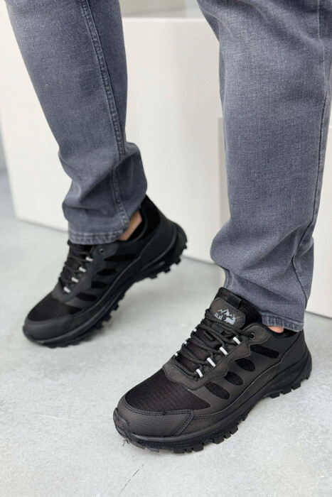 SIMPLE LACING TRAIL MEN SNEAKERS BLACK/ E ZEZE - 1