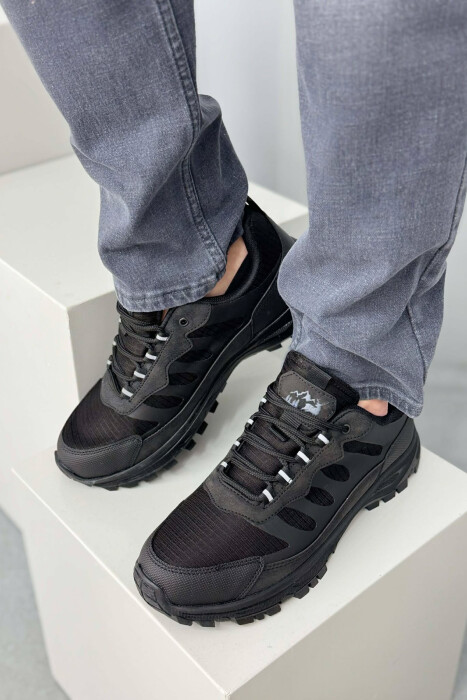 SIMPLE LACING TRAIL MEN SNEAKERS BLACK/ E ZEZE - 4