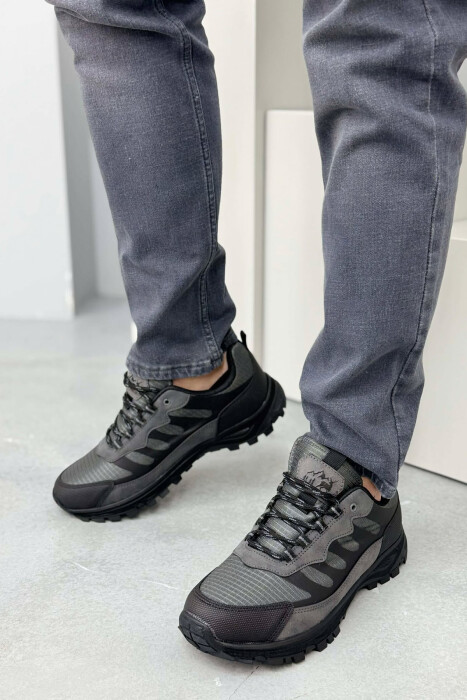 SIMPLE LACING TRAIL MEN SNEAKERS BLACK-GREY/ZEGR - 1