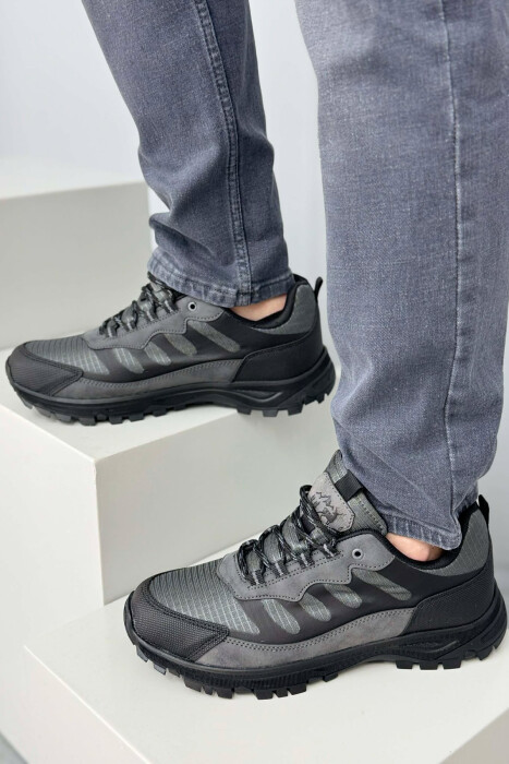 SIMPLE LACING TRAIL MEN SNEAKERS BLACK-GREY/ZEGR - 4