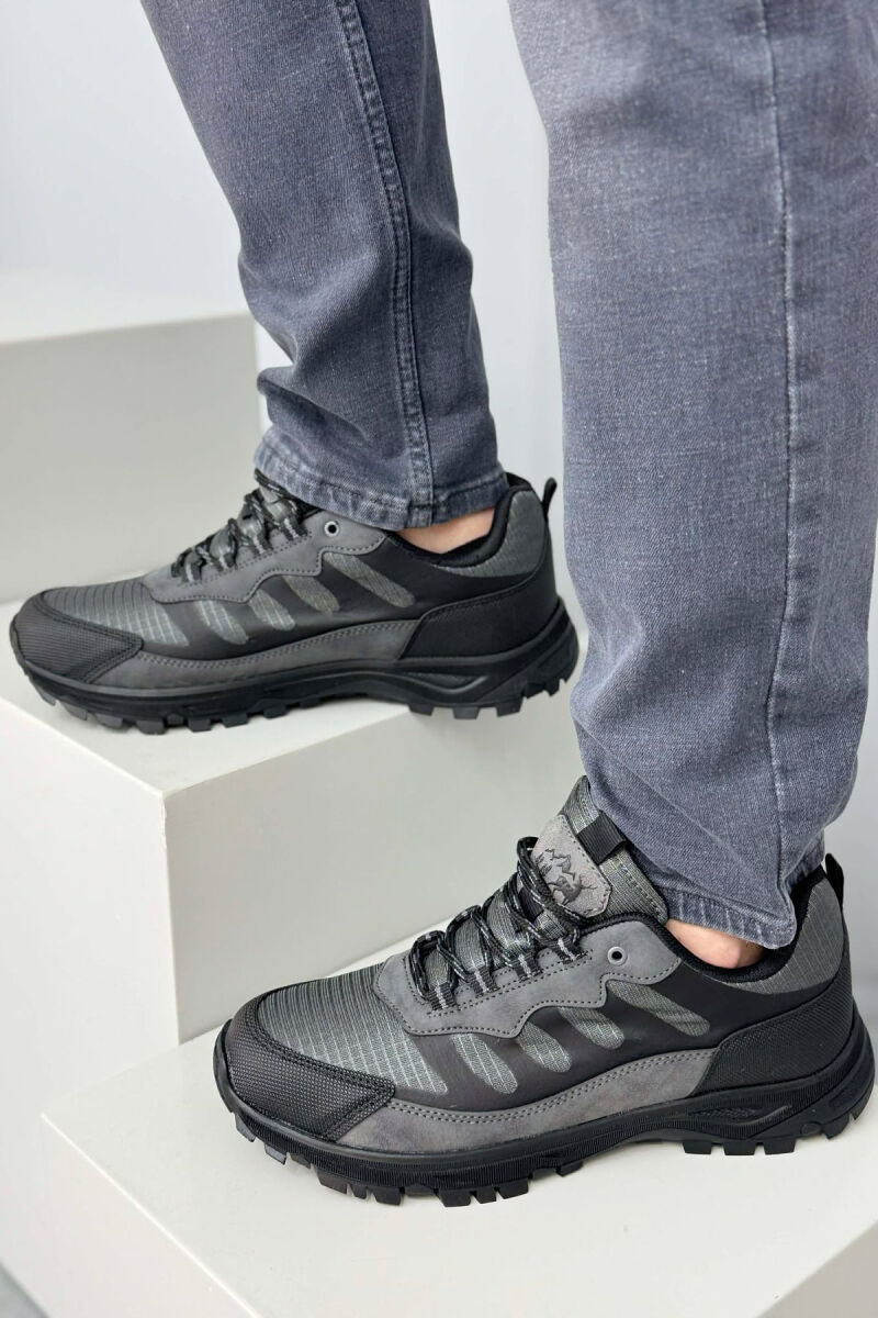 SIMPLE LACING TRAIL MEN SNEAKERS BLACK-GREY/ZEGR - 4