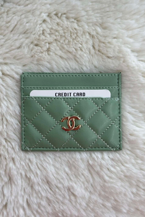 SIMPLE LEATHER WOMEN CARD HOLDER MINT/MENTE - 2