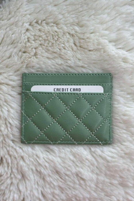 SIMPLE LEATHER WOMEN CARD HOLDER MINT/MENTE - 3