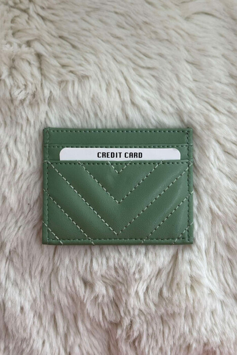 SIMPLE LEATHER WOMEN CARD HOLDER MINT/MENTE - 3