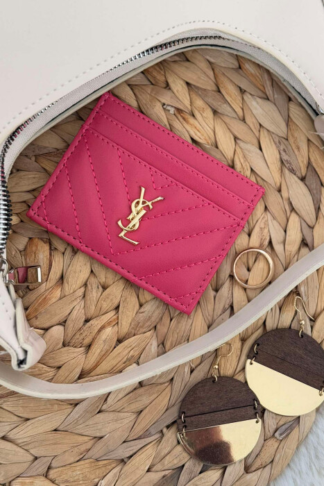 SIMPLE LEATHER WOMEN CARD HOLDER PINK/ROZE 