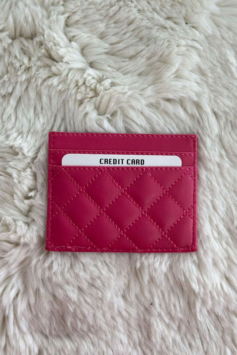 SIMPLE LEATHER WOMEN CARD HOLDER PINK/ROZE - 3