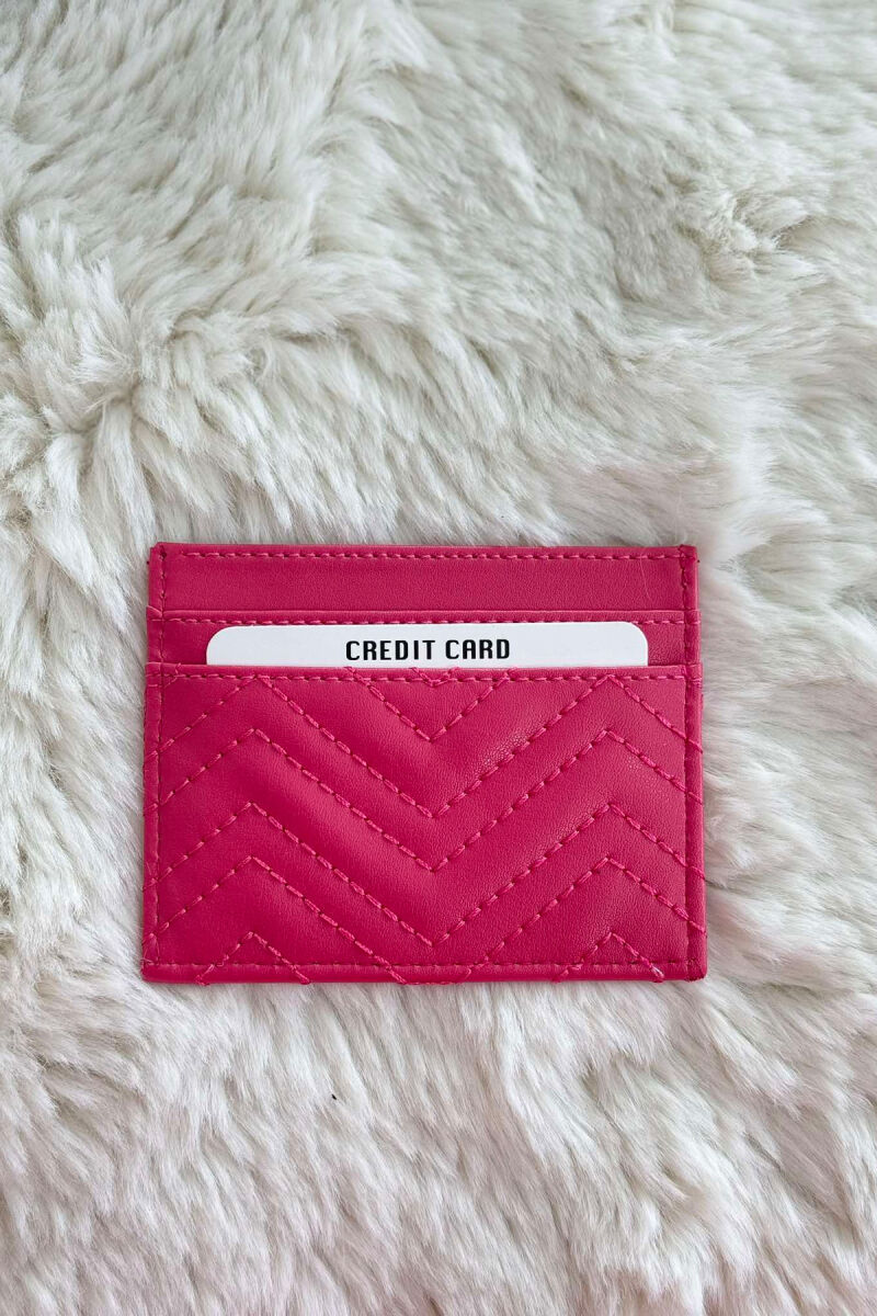 SIMPLE LEATHER WOMEN CARD HOLDER PINK/ROZE - 3