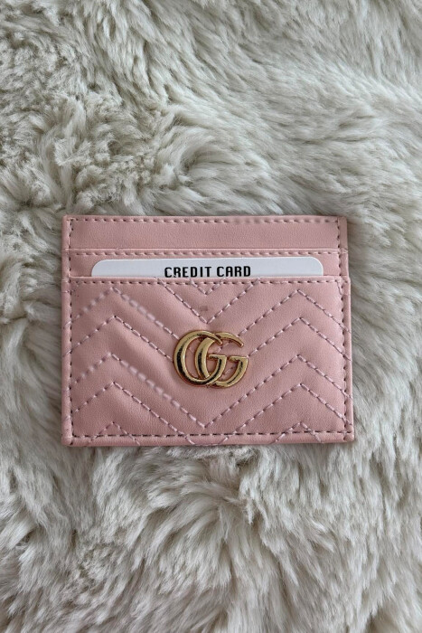 SIMPLE LEATHER WOMEN CARD HOLDER POWDER/PUDER - 2