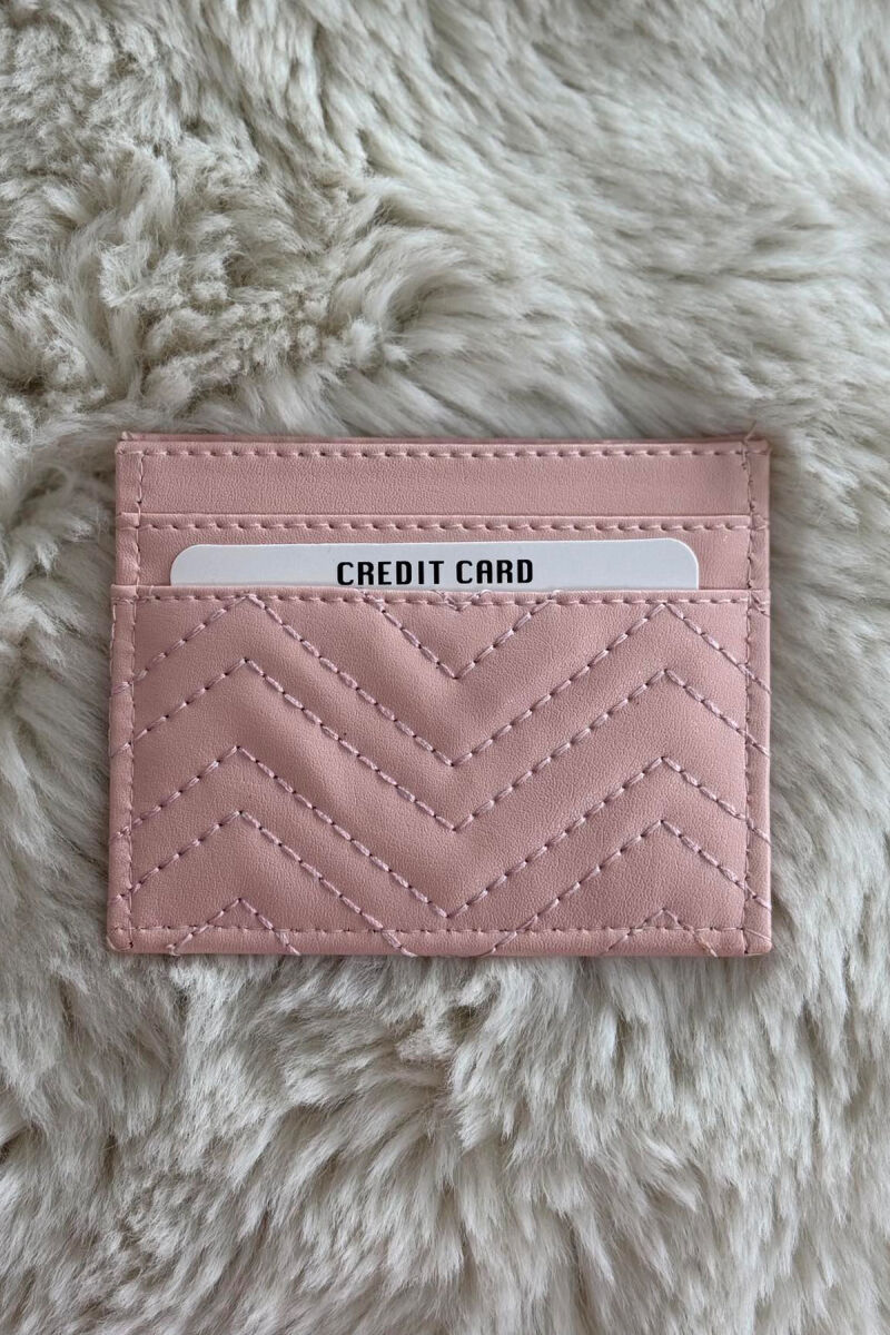 SIMPLE LEATHER WOMEN CARD HOLDER POWDER/PUDER - 3
