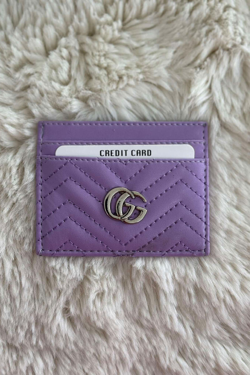 SIMPLE LEATHER WOMEN CARD HOLDER PURPLE/LEJLA - 2