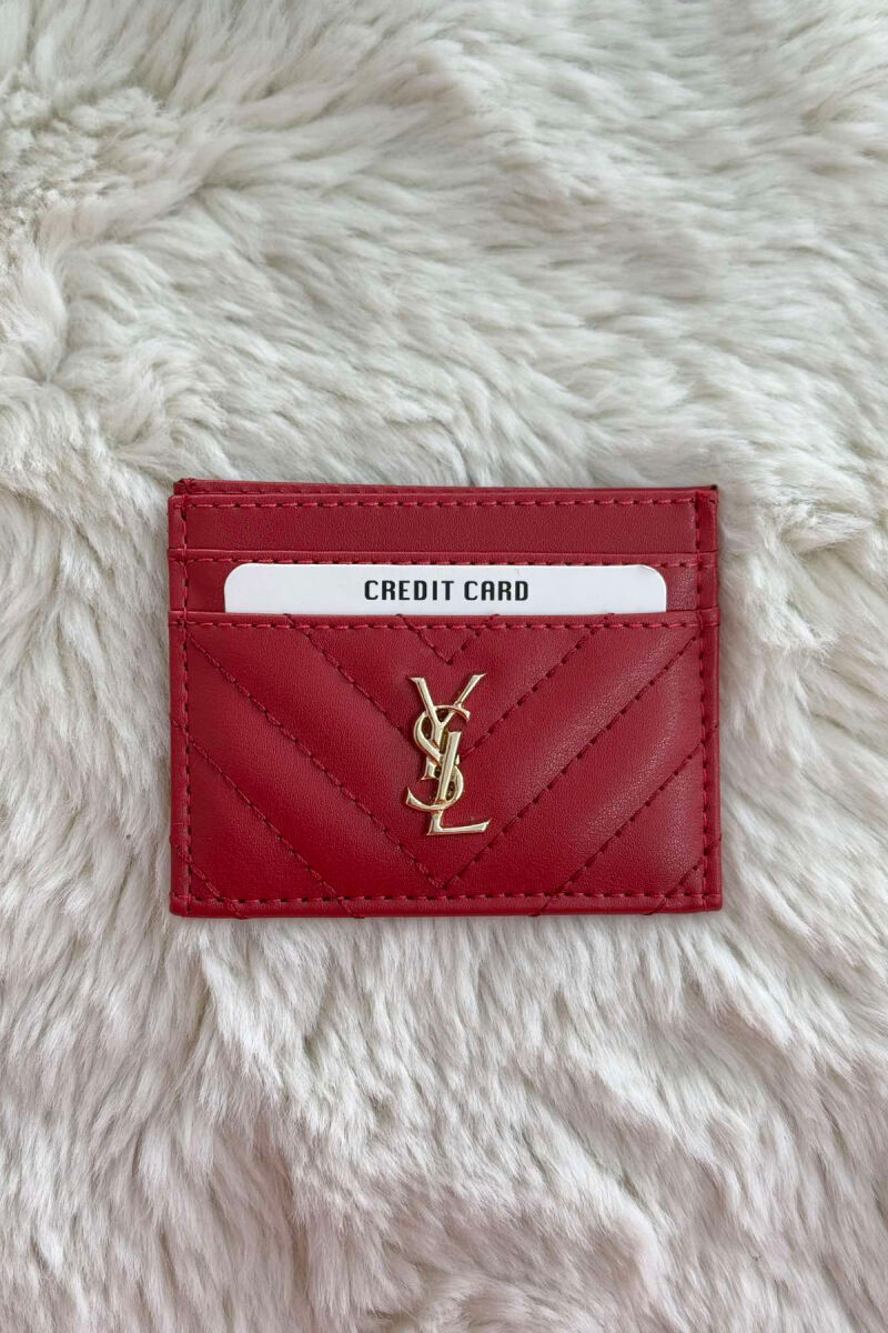 SIMPLE LEATHER WOMEN CARD HOLDER RED/E KUQE - 2