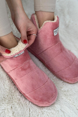 SIMPLE LONG WOMAN HOME SLIPPERS BABY PINK/ROZB 