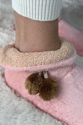 SIMPLE LONG WOMAN HOME SLIPPERS BABY PINK/ROZB 