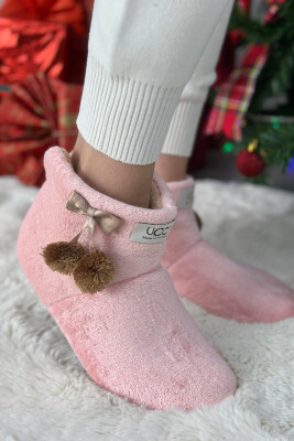 SIMPLE LONG WOMAN HOME SLIPPERS BABY PINK/ROZB 