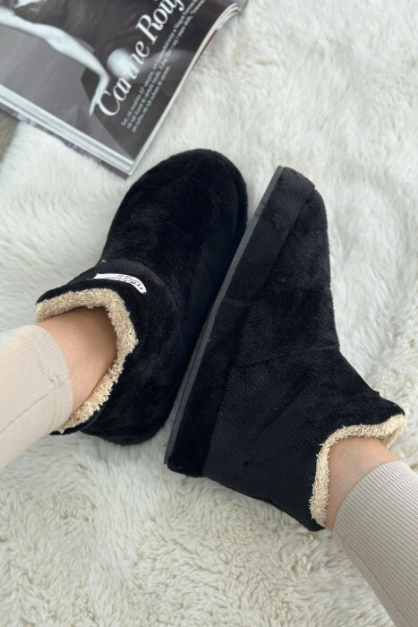 SIMPLE LONG WOMAN HOME SLIPPERS BLACK/ E ZEZE - 3