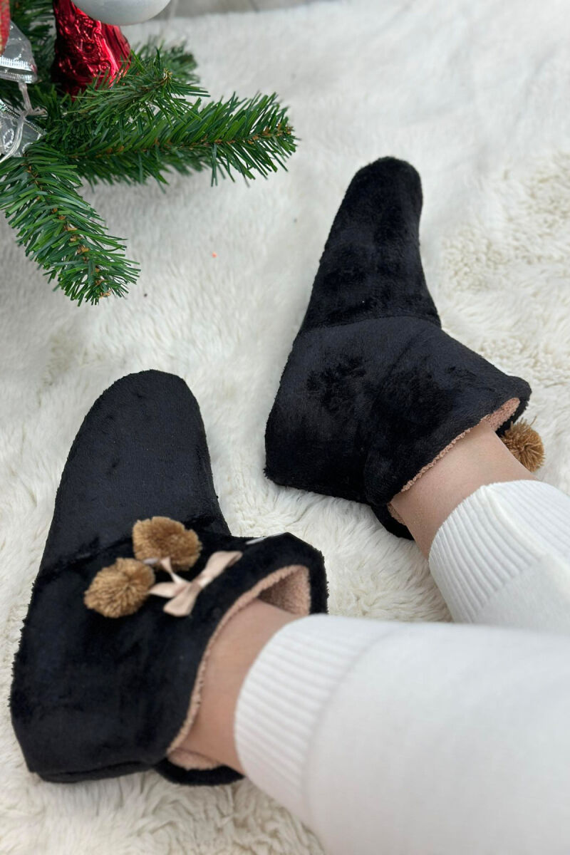 SIMPLE LONG WOMAN HOME SLIPPERS BLACK/ E ZEZE - 2