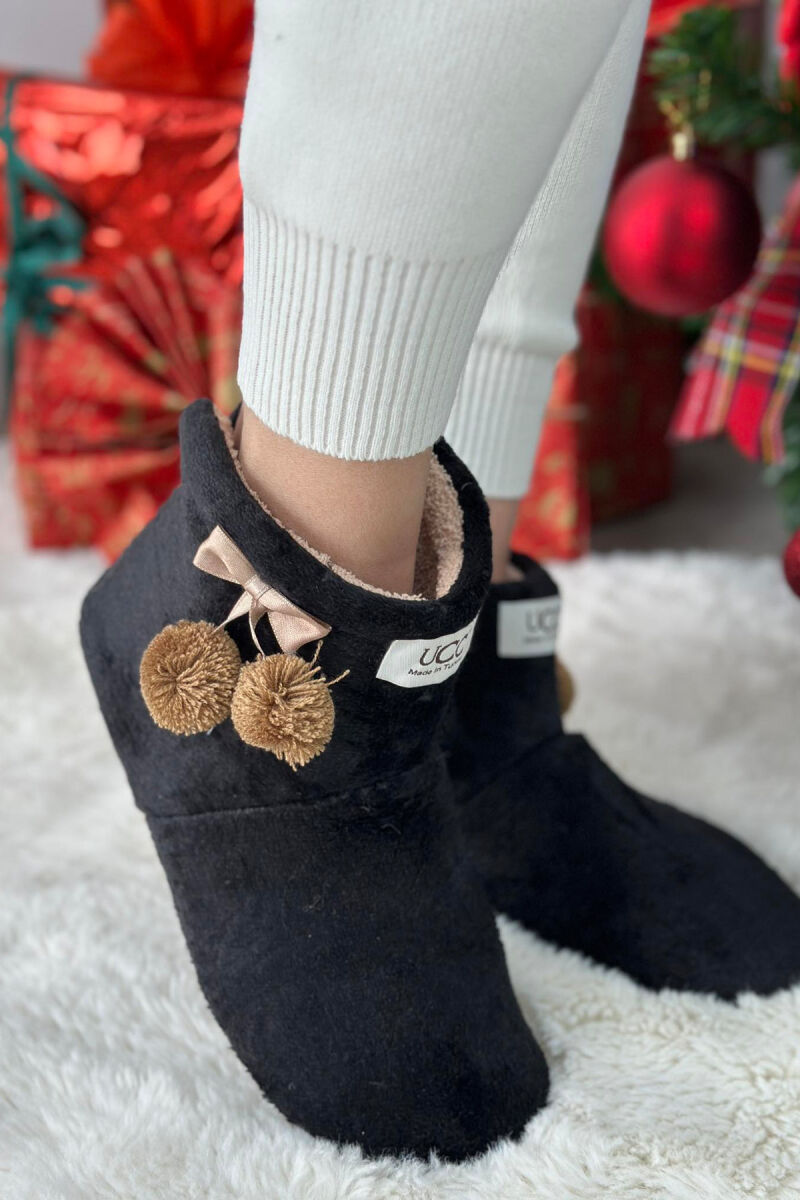 SIMPLE LONG WOMAN HOME SLIPPERS BLACK/ E ZEZE - 3