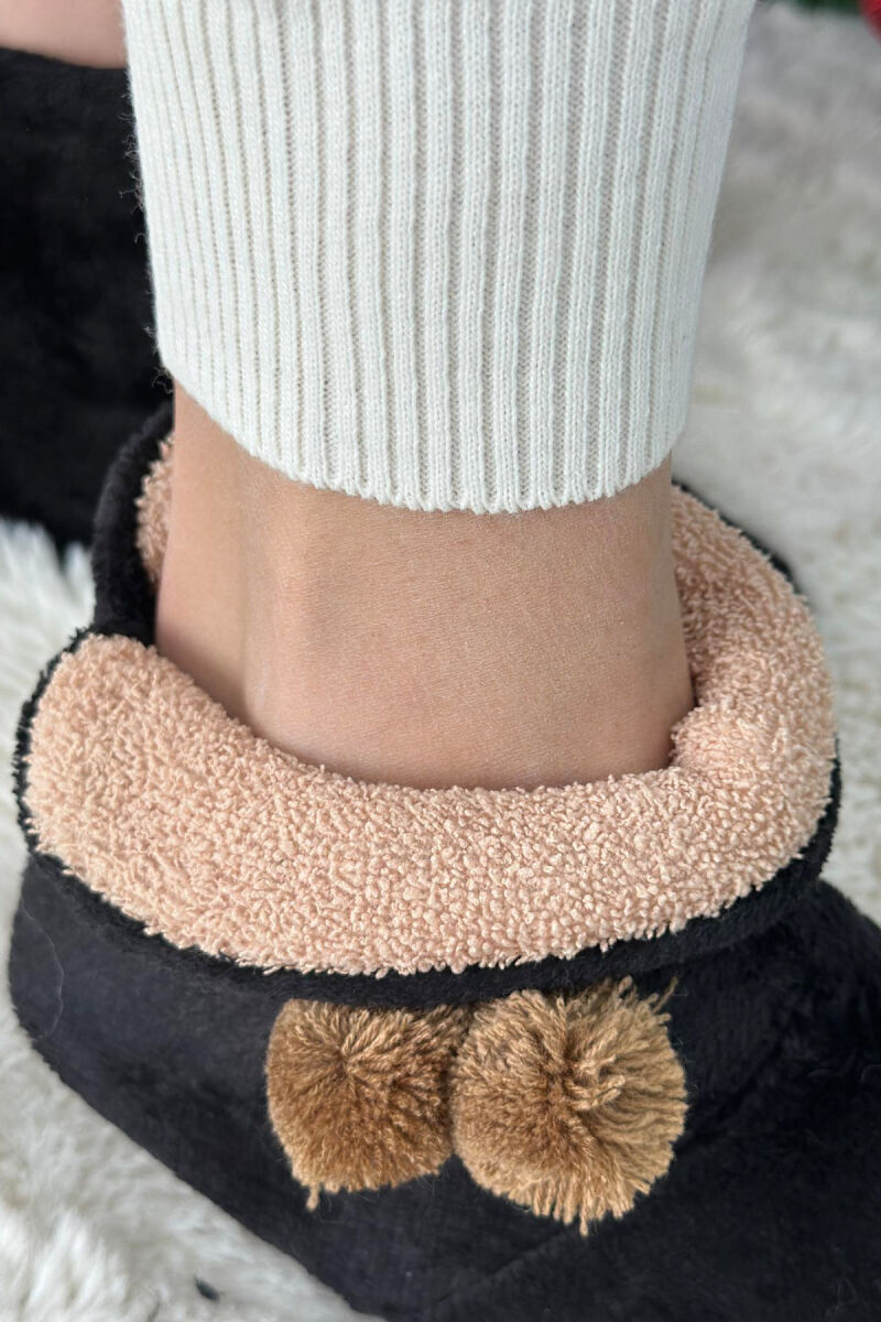 SIMPLE LONG WOMAN HOME SLIPPERS BLACK/ E ZEZE - 4