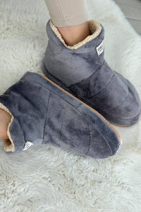 SIMPLE LONG WOMAN HOME SLIPPERS GREY/GRI - 3