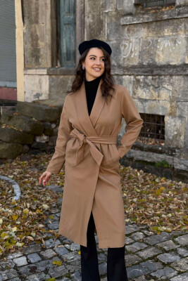 SIMPLE LONG WOMEN COAT BEIGE/BEZHE 