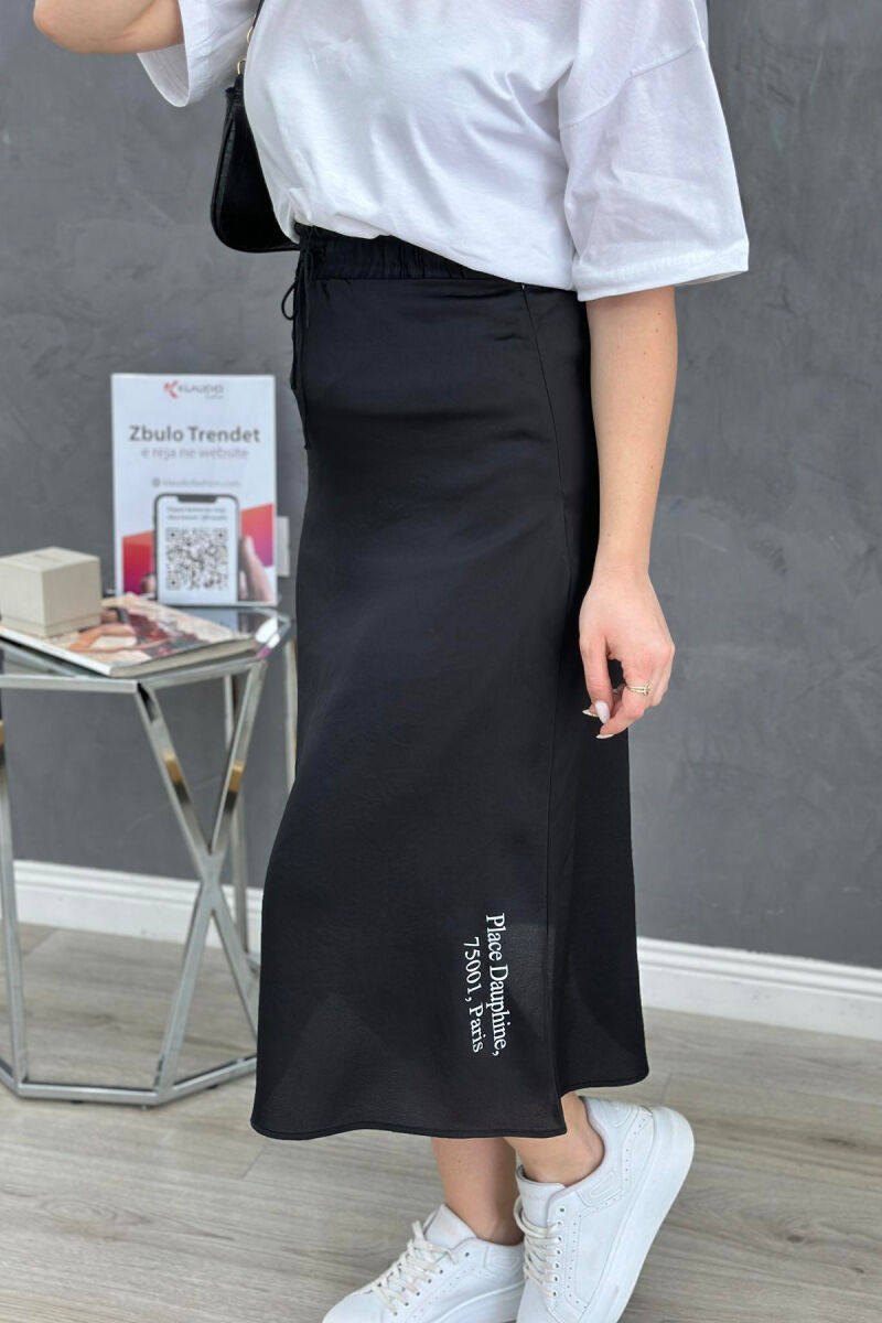 SIMPLE LONG WOMEN SKIRT BLACK/ E ZEZE - 2