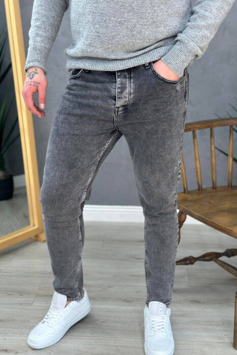 SIMPLE MAN JEANS DARK GREY/GEE - 1