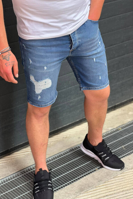 SIMPLE MAN SHORT JEANS BLUE/BLU - KLAUDIO FASHION