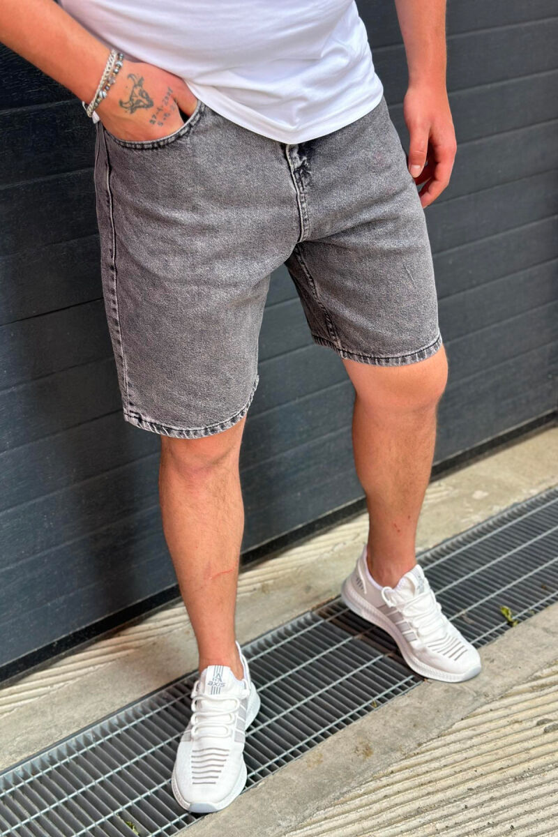 SIMPLE MAN SHORT JEANS DARK GREY/GEE - 1