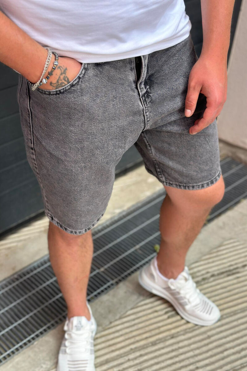 SIMPLE MAN SHORT JEANS DARK GREY/GEE - 4