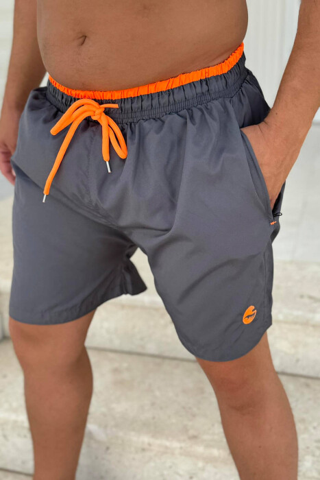 SIMPLE MAN SWIMWEAR GREY/ORANGE/GRPO - 2