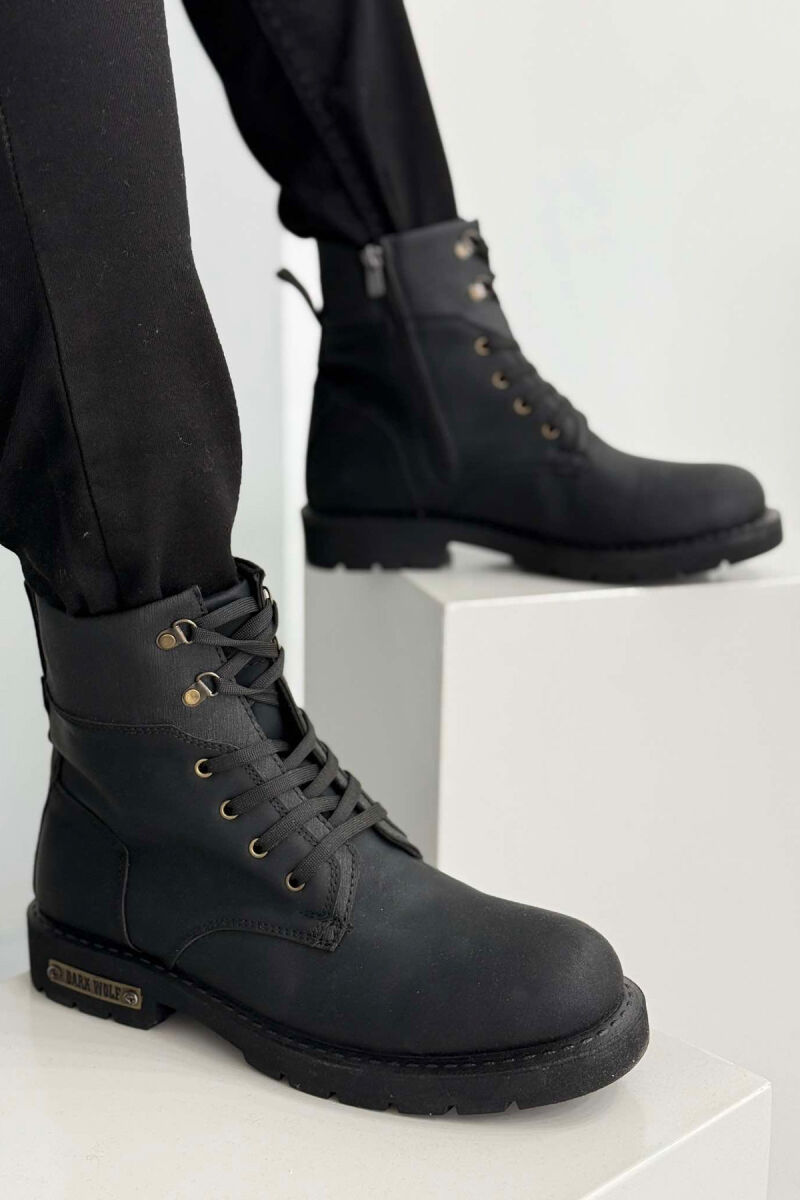 SIMPLE MEN ANKLE BOOTS BLACK/ E ZEZE - 1