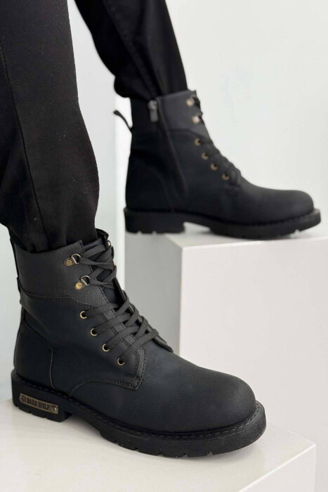 SIMPLE MEN ANKLE BOOTS BLACK/ E ZEZE - KLAUDIO FASHION