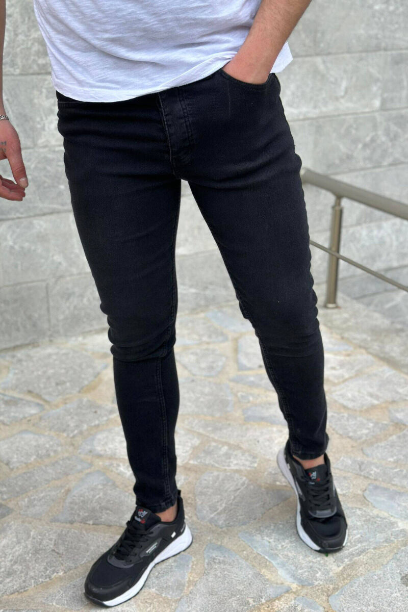 SIMPLE MEN JEANS BLACK/ E ZEZE - 2