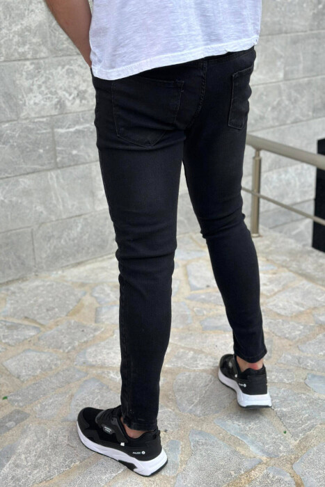 SIMPLE MEN JEANS BLACK/ E ZEZE - 3
