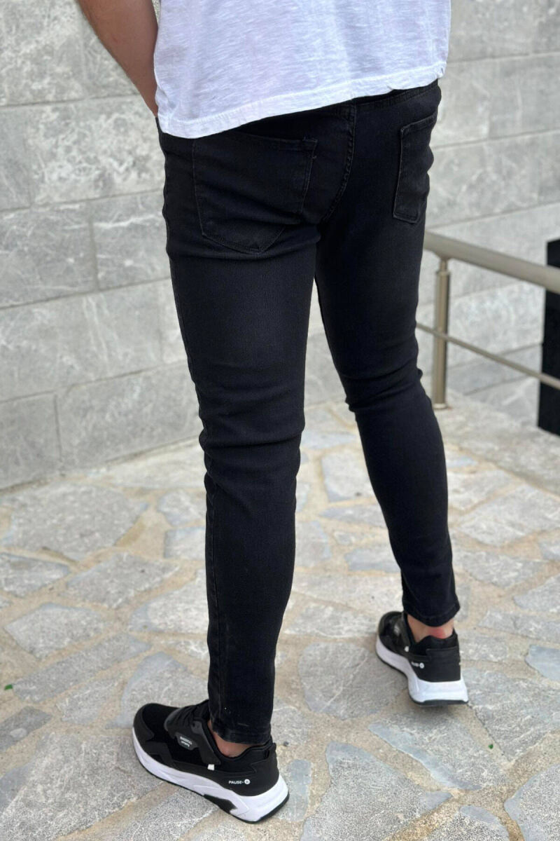 SIMPLE MEN JEANS BLACK/ E ZEZE - 3