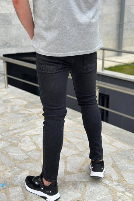 SIMPLE MEN JEANS BLACK/ E ZEZE - 3