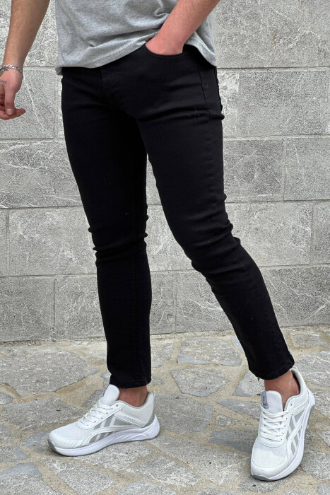 SIMPLE MEN JEANS BLACK/ E ZEZE - 3