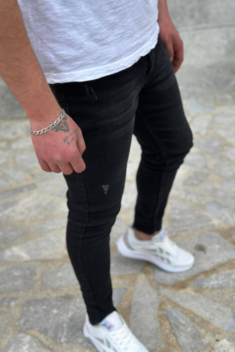 SIMPLE MEN JEANS BLACK/ E ZEZE - 3