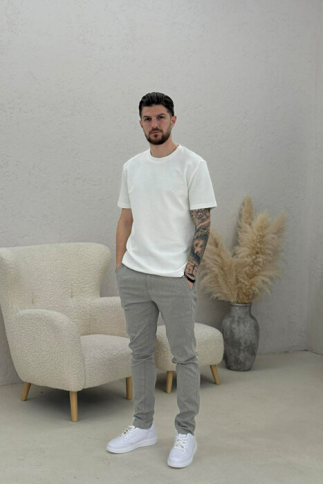 SIMPLE MEN PANTS BEIGE/BEZHE - 4