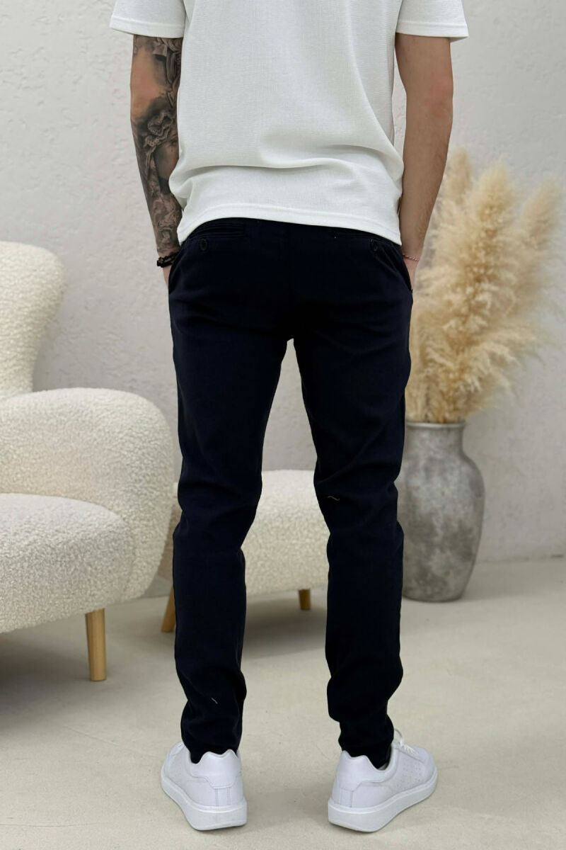 SIMPLE MEN PANTS BLUE/BLU - 4