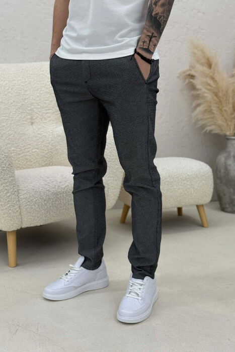 SIMPLE MEN PANTS DARK GREY/GEE - KLAUDIO FASHION