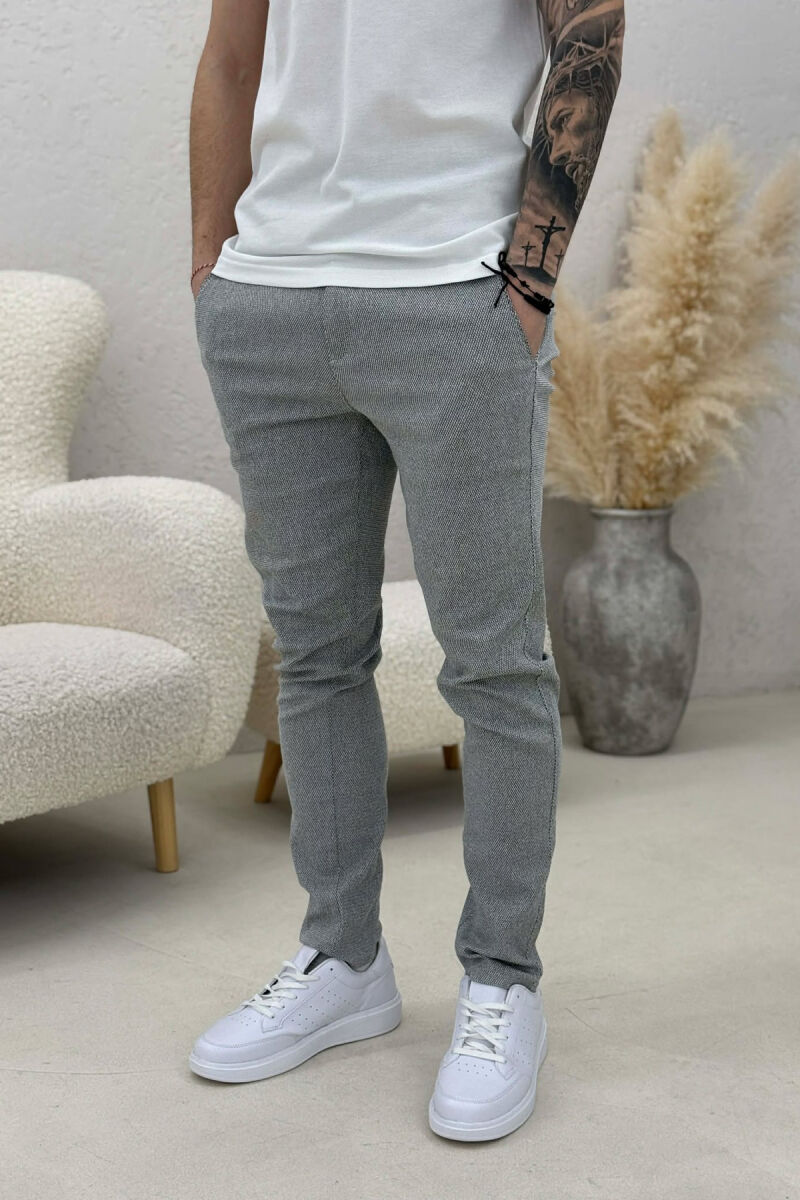 SIMPLE MEN PANTS LIGHT GREY/GZ - 1