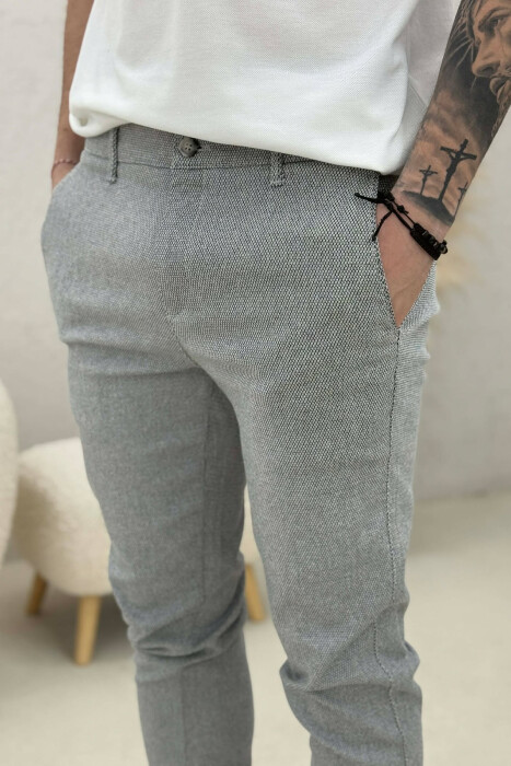 SIMPLE MEN PANTS LIGHT GREY/GZ - 2