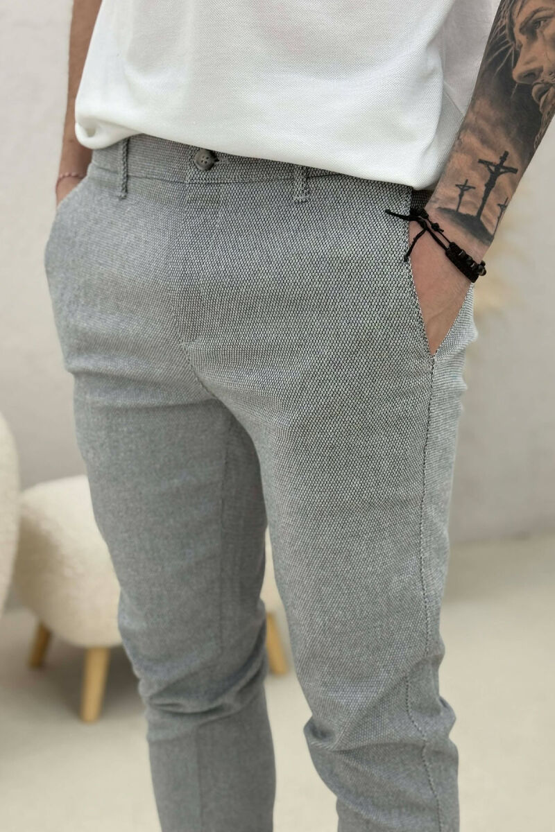 SIMPLE MEN PANTS LIGHT GREY/GZ - 2