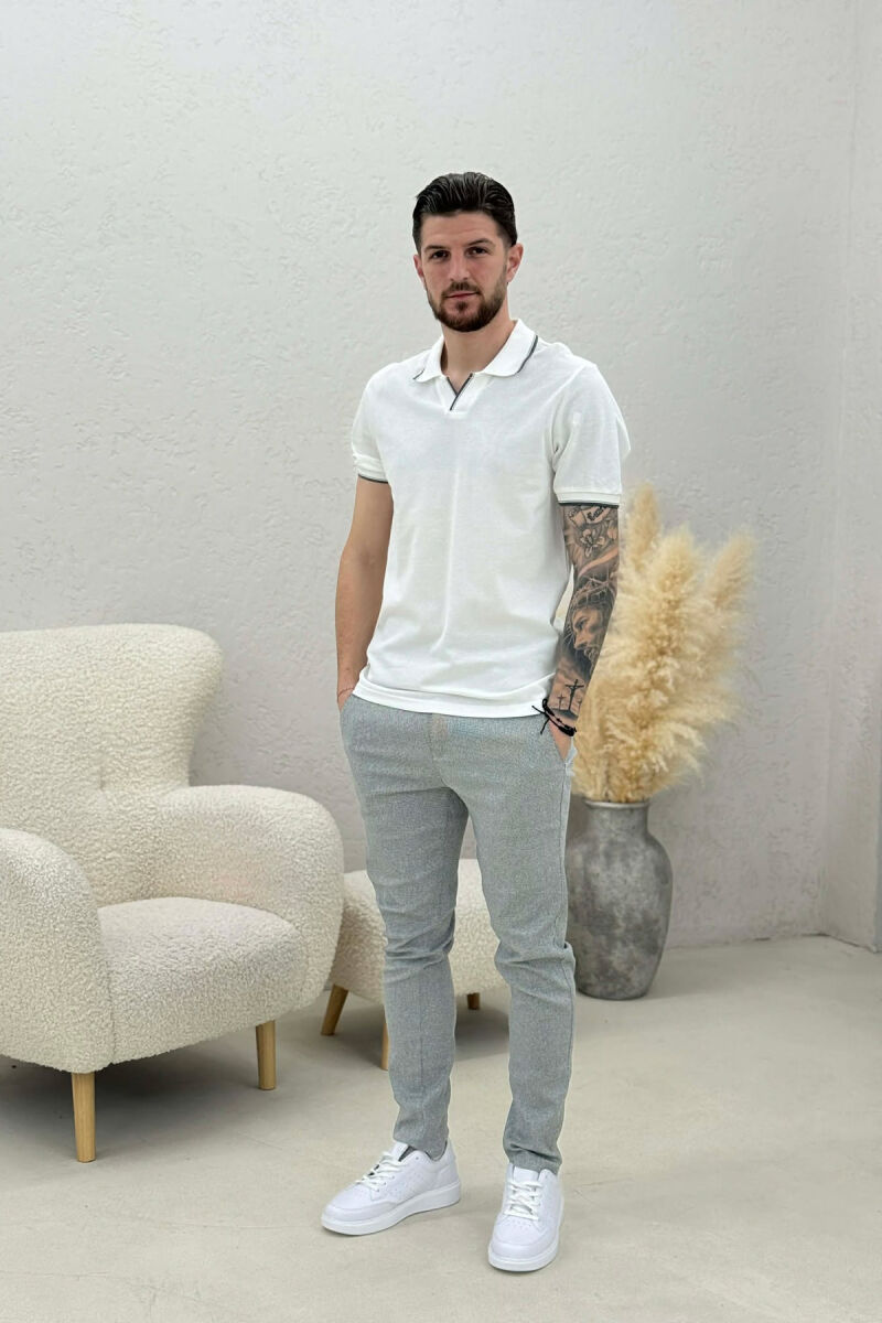 SIMPLE MEN PANTS LIGHT GREY/GZ - 3